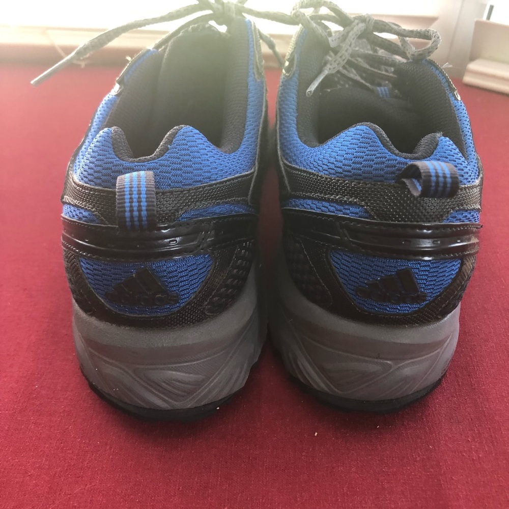 Adidas mens black and blue size 10 sneakers. - Picture 3 of 8